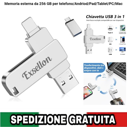 Chiavetta usb 256gb - 256gb, 3